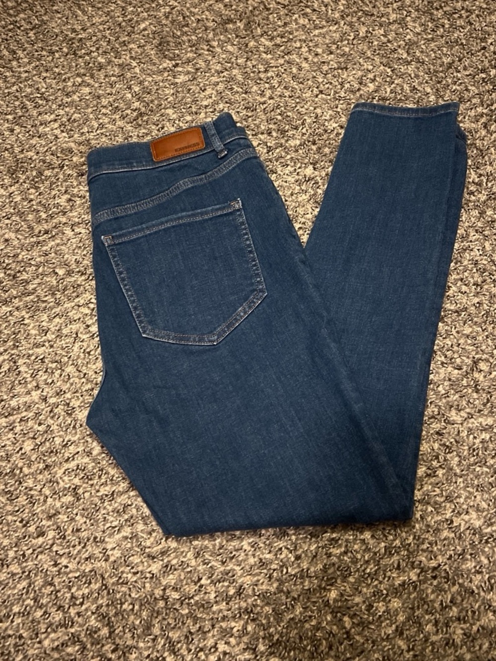 Express Women's Skinny Jeans in Dark Blue with